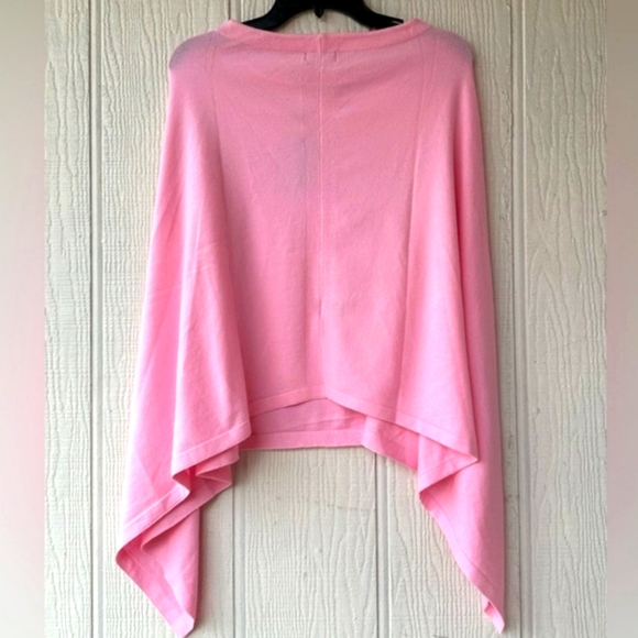 New Victoria Harbour Pink Red Glitter Heart Poncho Shaw One Size - Picture 2 of 5